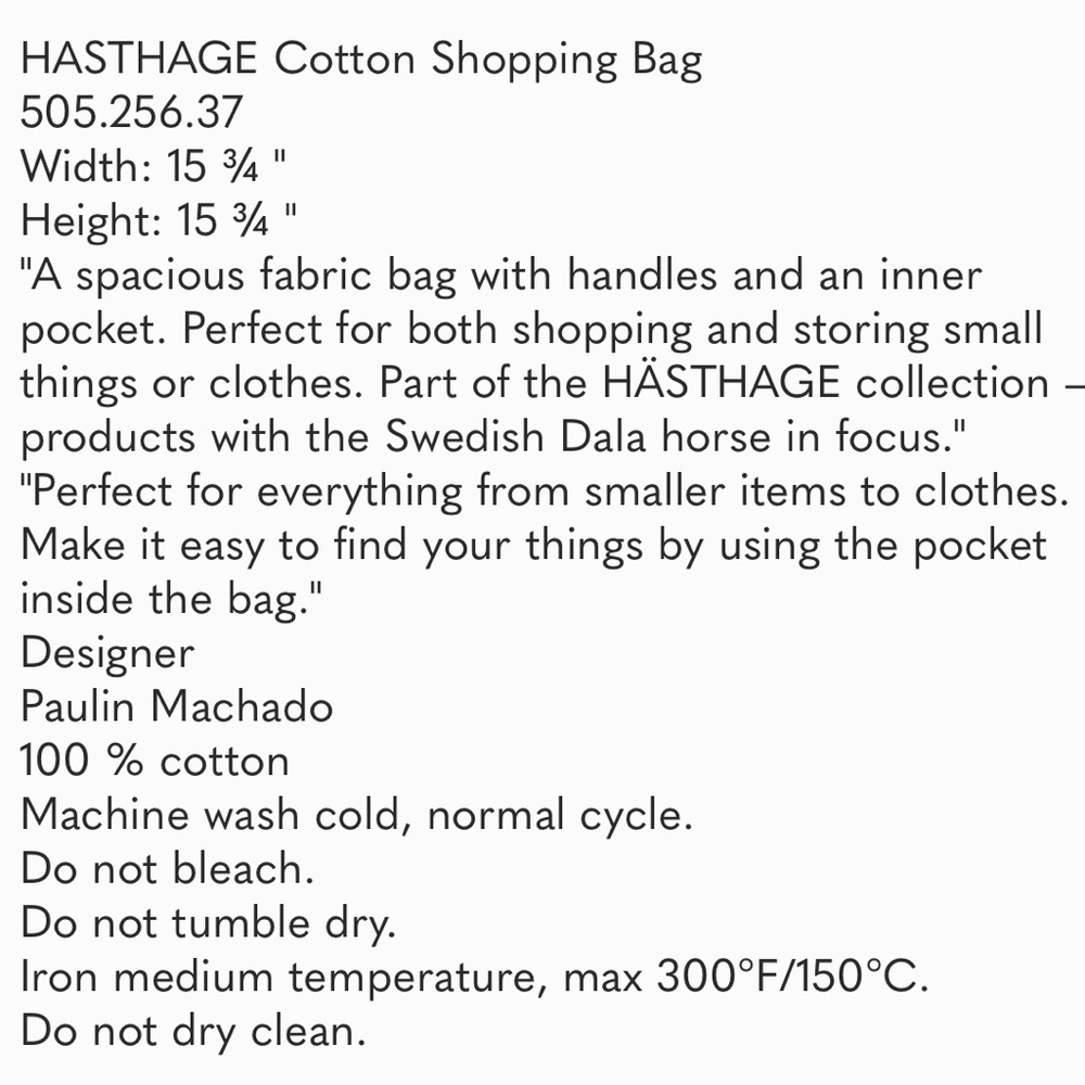 ♥️IKEA HASTHAGE Collection Christmas Holiday Cotton Shopping Grocery Tote Bag♥️ - Picture 6 of 6